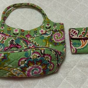 Vera Bradley TUTTI FRUTTI Pattern Small Size
Handbag and Matching Wallet.